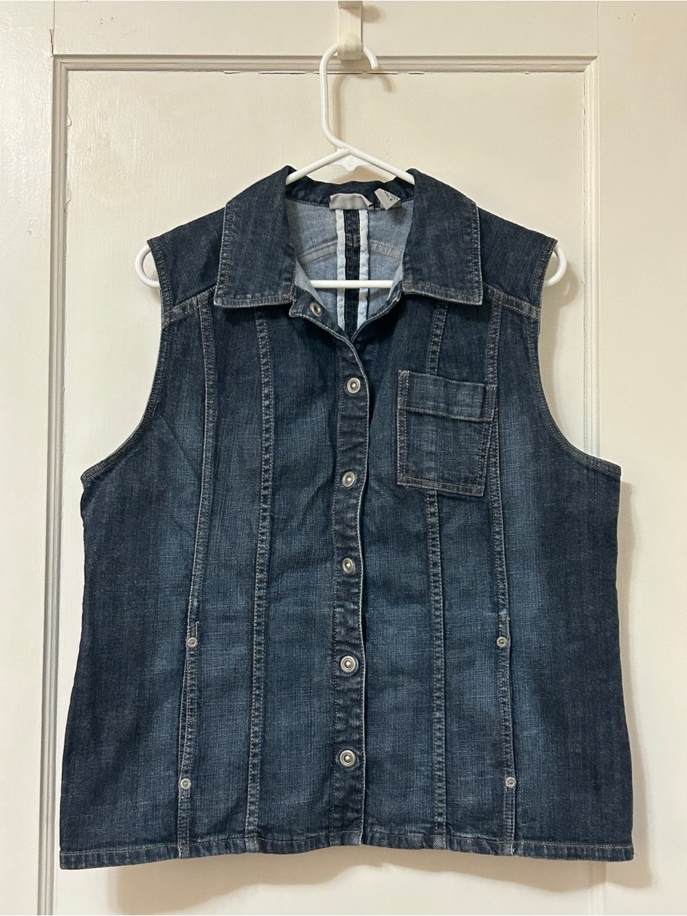 Women’s Chico's Dark Indigo Denim Vest - Size Large